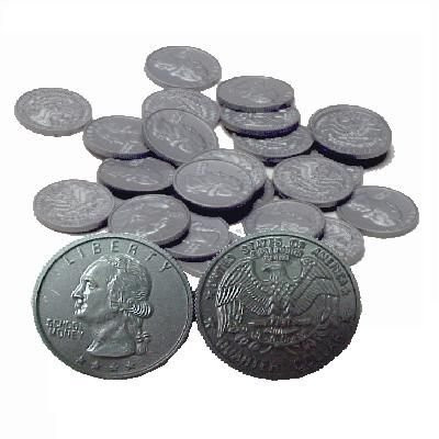 Realistic Quarters Play Money Coins