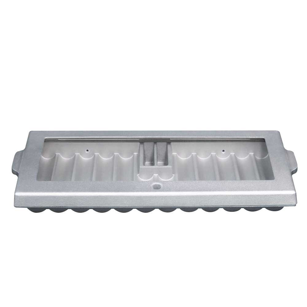 12 Tube Aluminum Poker Chip Tray with Cover for Casino Table Games