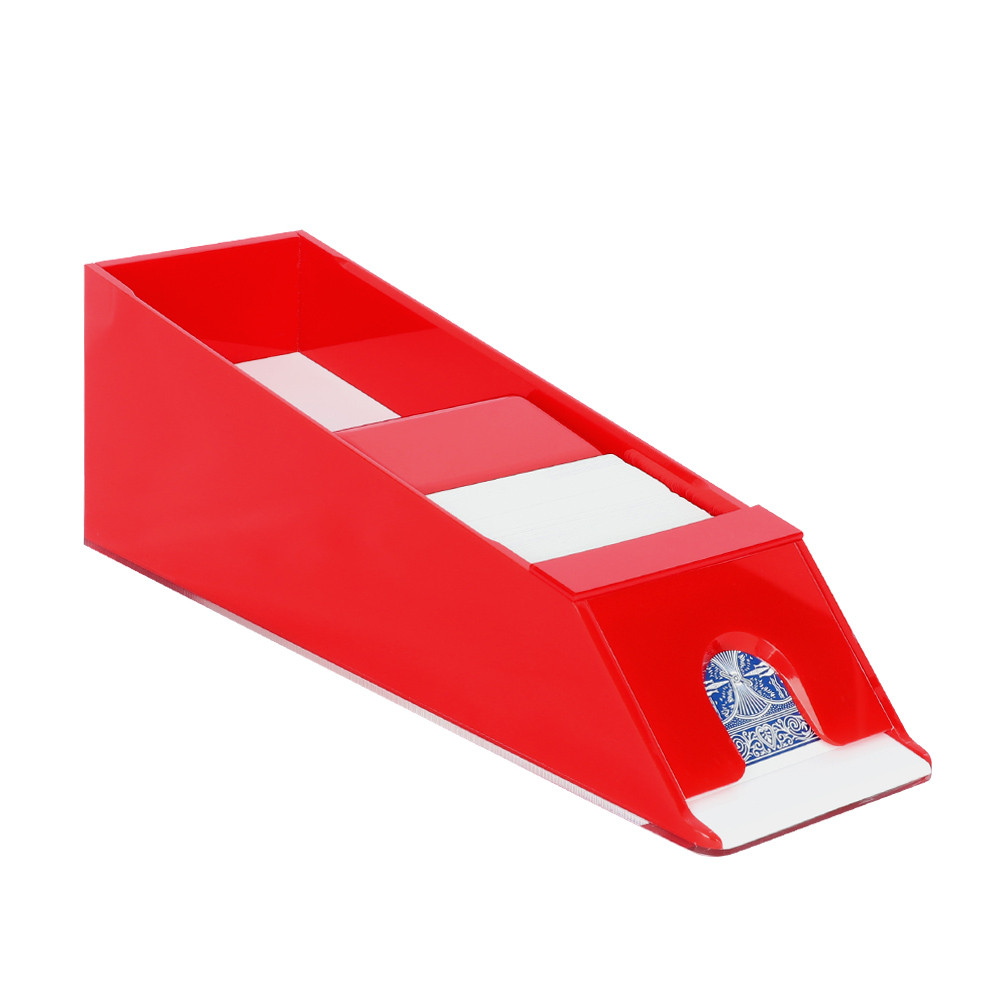 Blackjack Dealer Shoe, 8 Deck Capacity - solid red