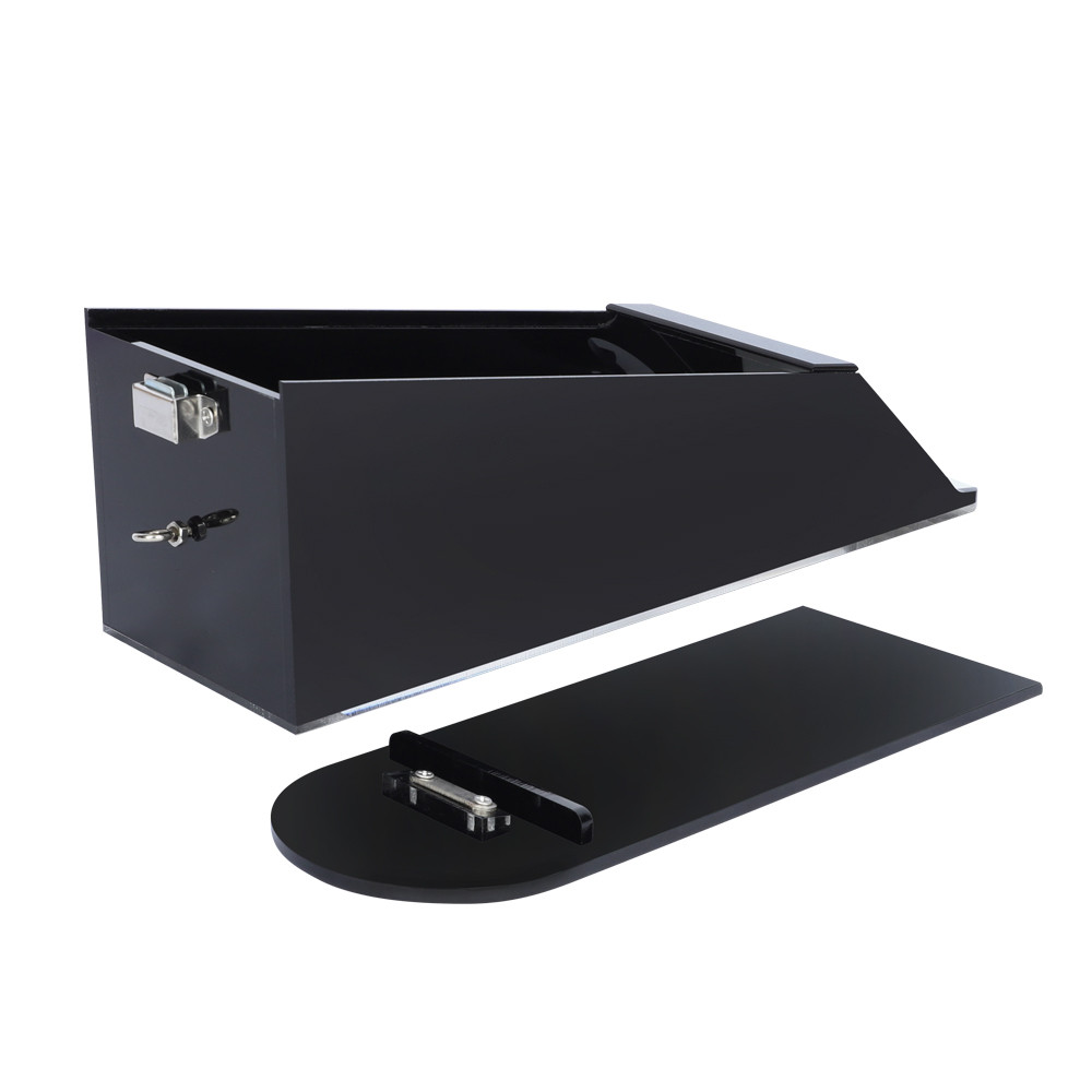 Blackjack Dealer Shoe, 6 Deck Capacity, Solid Black with Lid