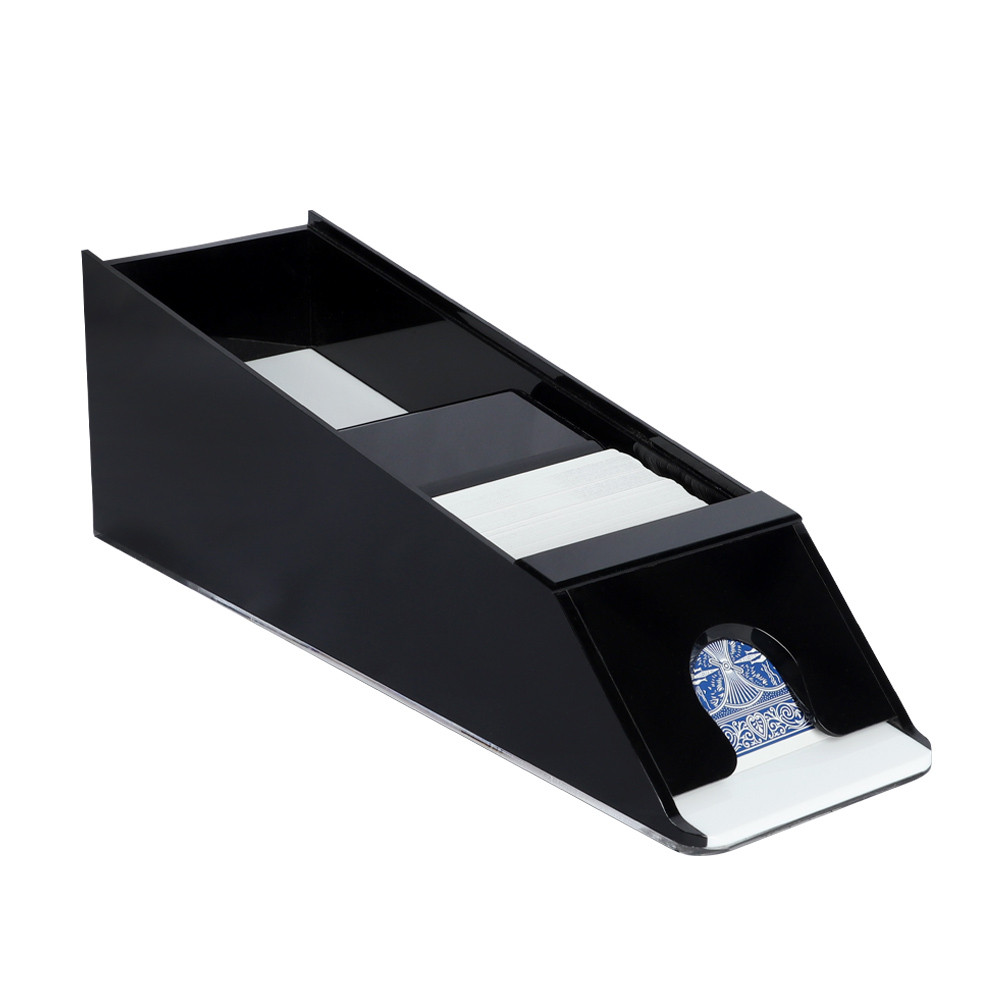 Blackjack Dealer Shoe, 8 Deck Capacity, Solid Black with Lid