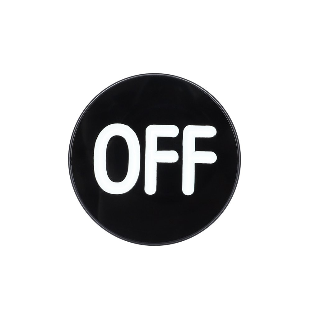 Round 3 inch Black and White ON / OFF Puck