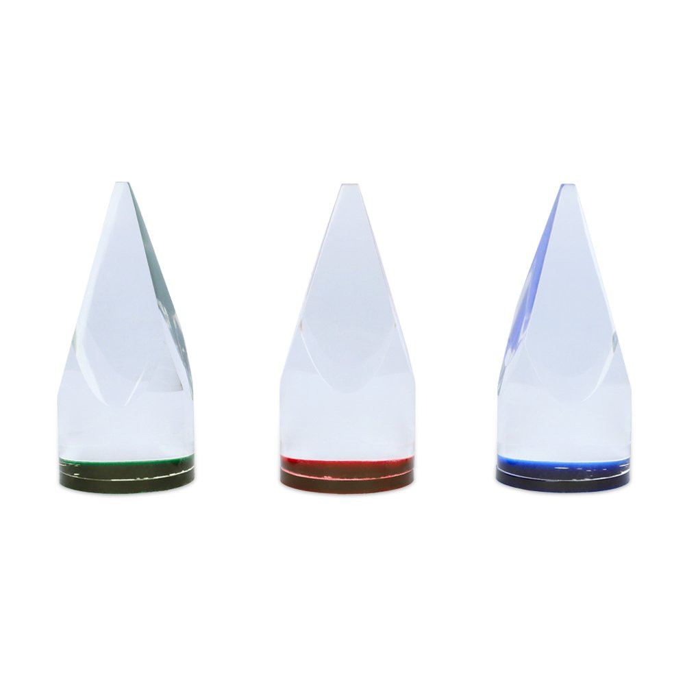Pyramid Roulette Markers - clear w/ colored bottoms