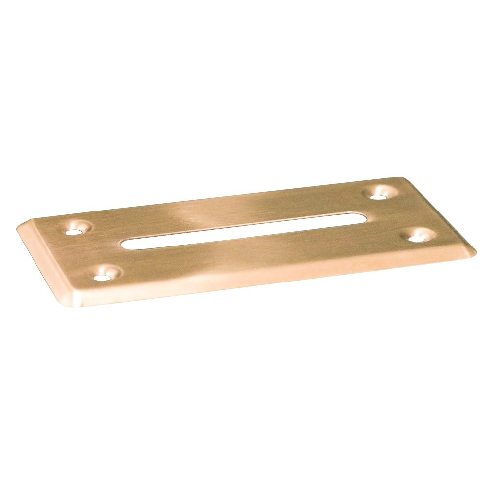 Bill Slot Cover for Casino Table Games Shown in Anodized Brass