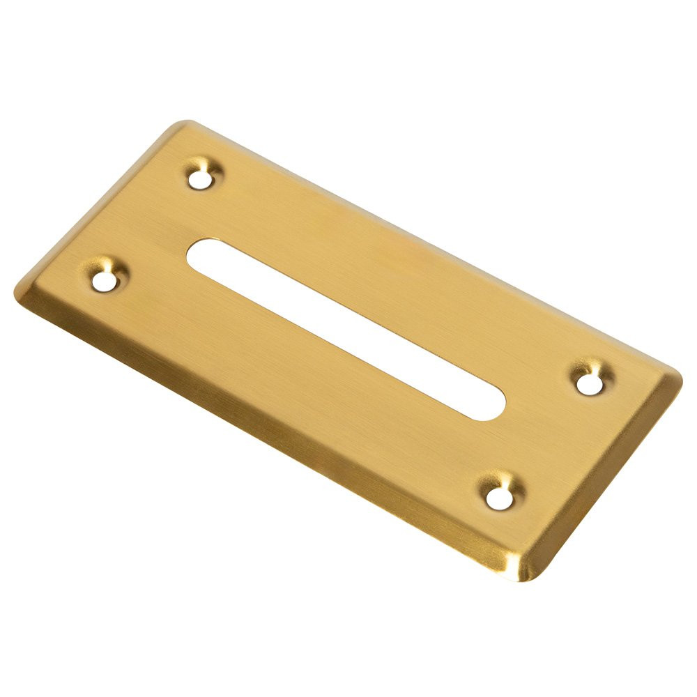 Bill Slot Cover for Casino Table Games Shown in Anodized Brass