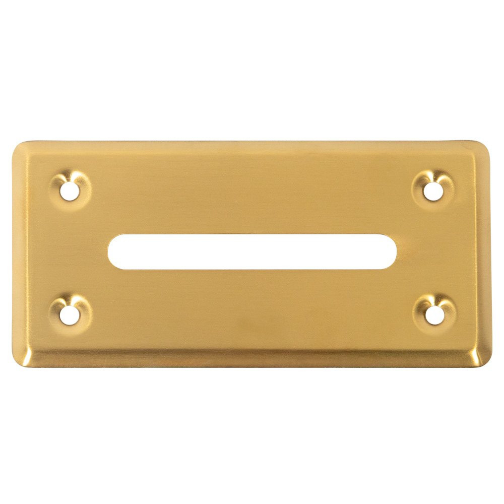Bill Slot Cover for Casino Table Games Shown  in Anodized Brass