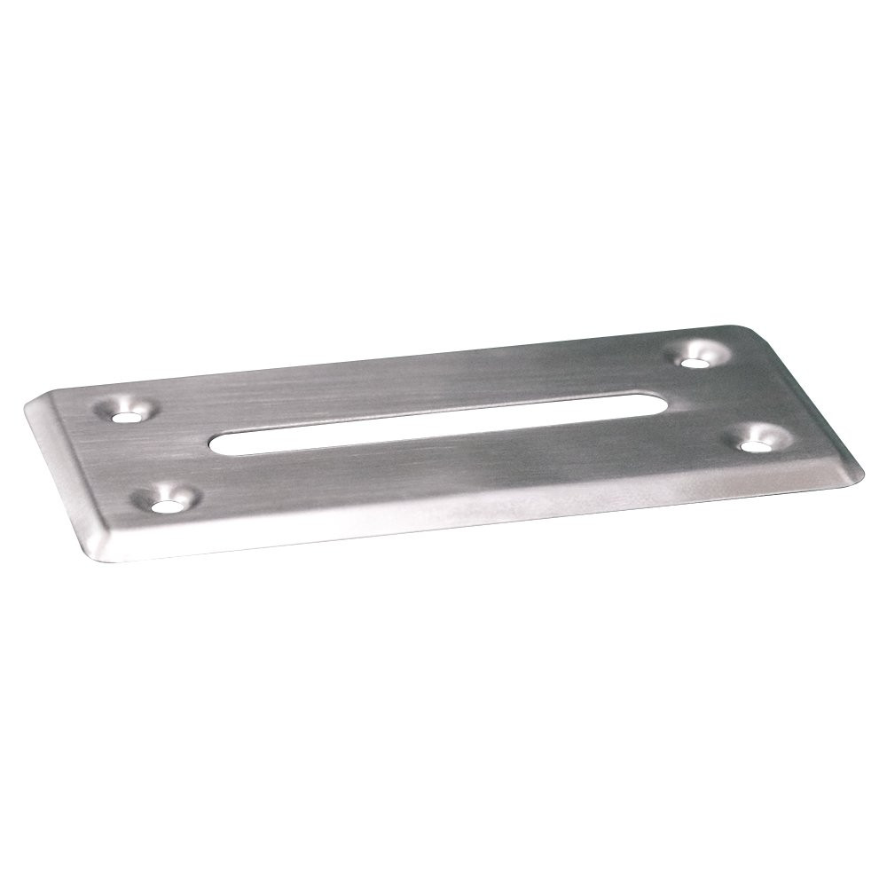 Bill Slot Cover for Casino Table Games Shown in Stainless Steel