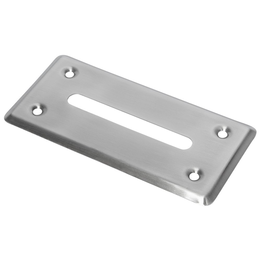 Bill Slot Cover for Casino Table Games Shown in Stainless Steel