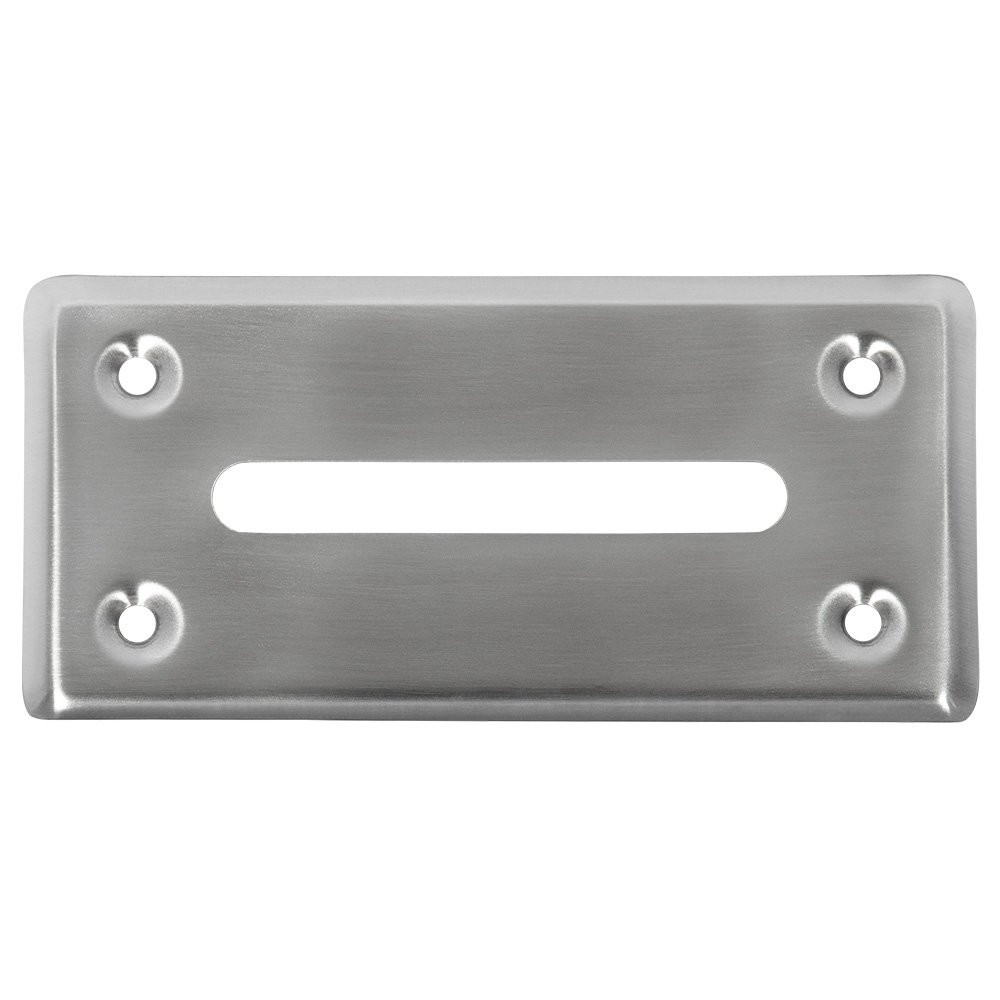 Bill Slot Cover for Casino Table Games Shown in Stainless Steel