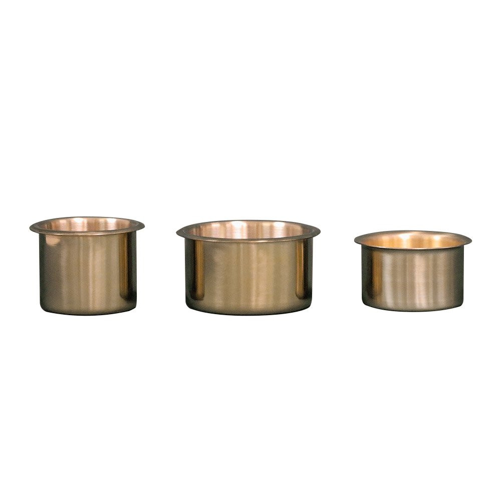 Brass Drop-In Drink Cup Holder for Casino Table Games in 3 Different Sizes