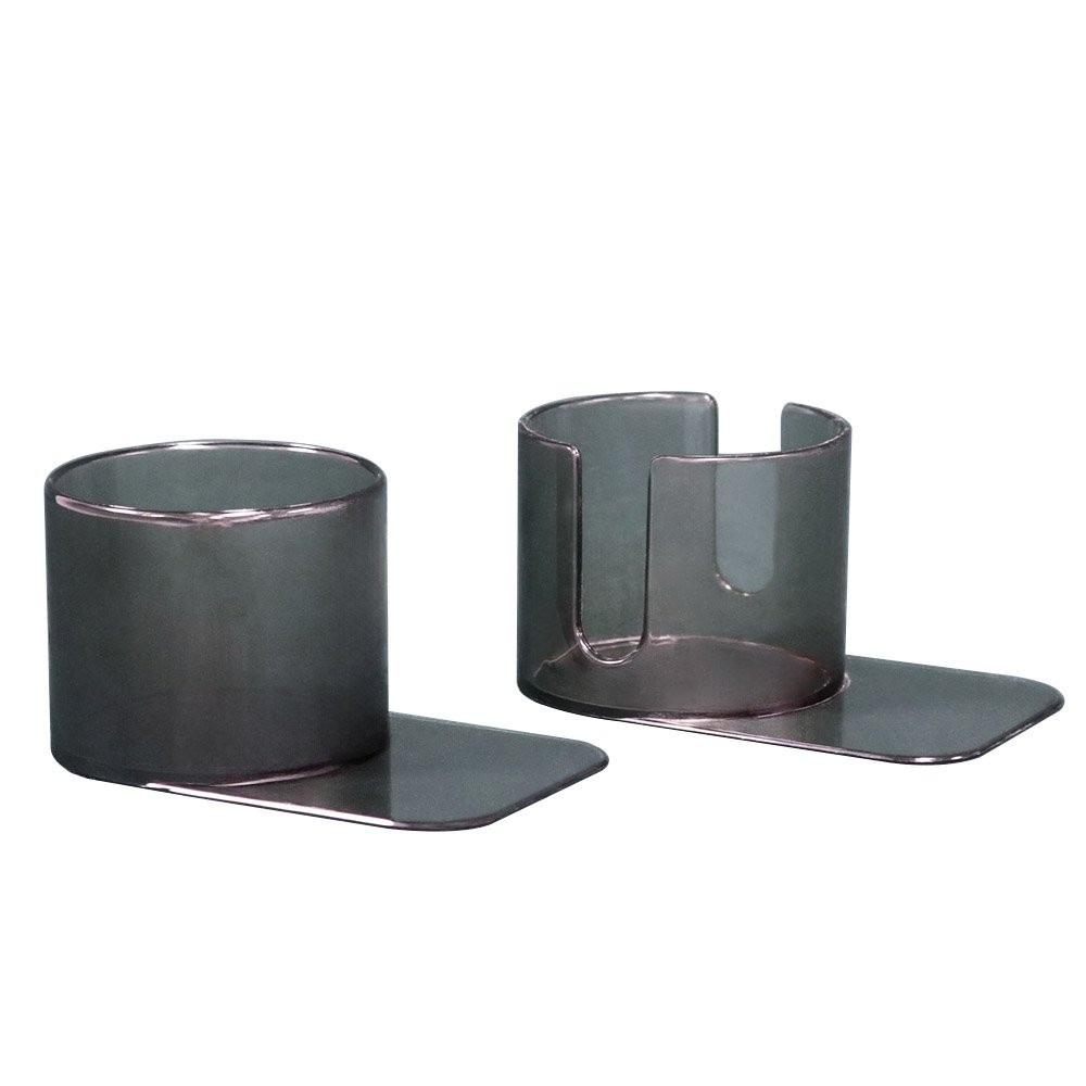 Slide Under Drink Cup Holder for Casino Table Games In Plastic Smoke with or without cutout