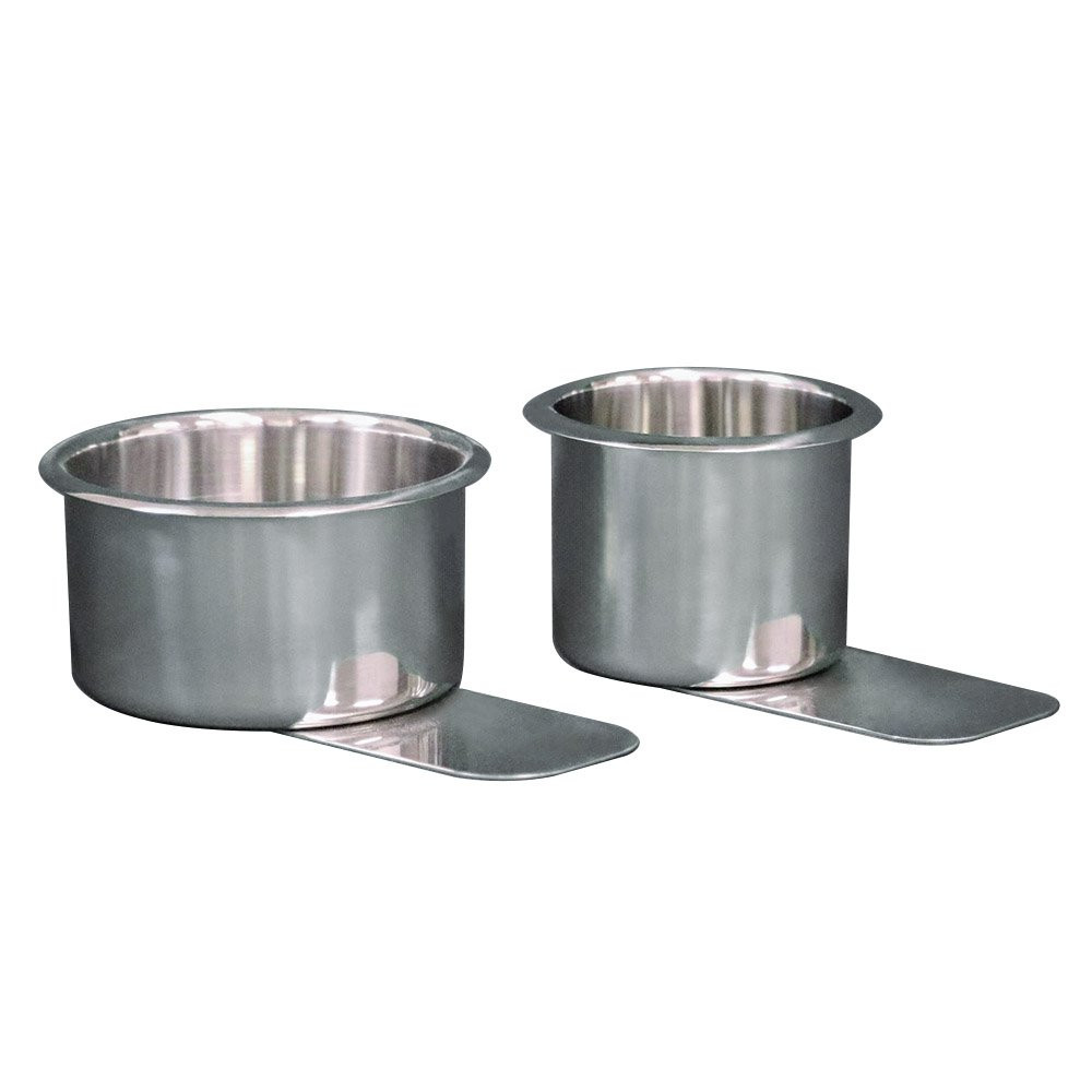 Slide Under Drink Cup Holder for Casino Table Games In Stainless Steel
