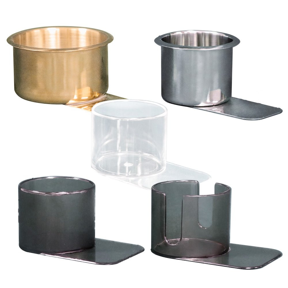 Slide Under Drink Cup Holder for Casino Table Games In Multiple Sizes and Materials