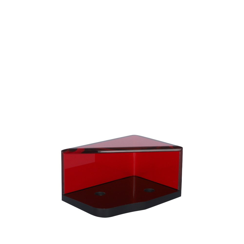 Discard Holder, 2 Deck Red, With Top, Size 3-3/4L x 2-3/4W x 1-1/2D