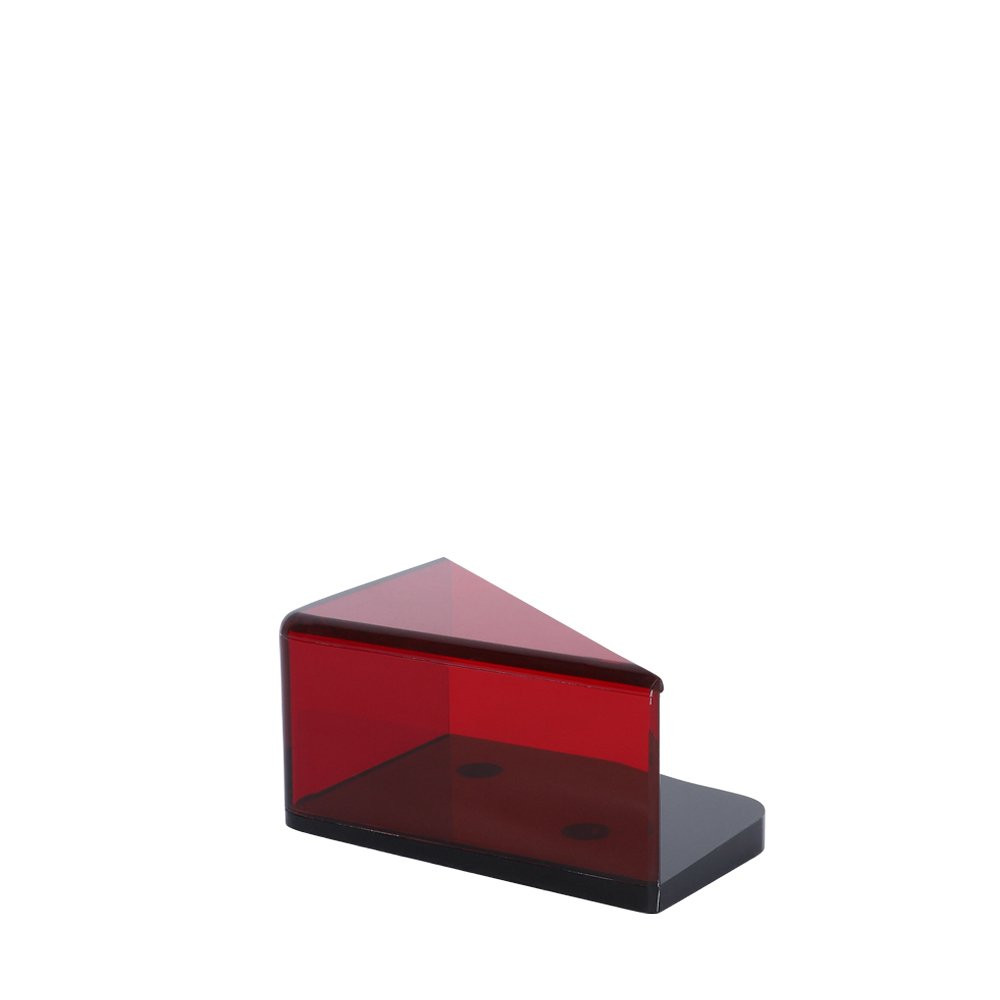 Discard Holder, 2 Deck Red, With Top, Size 3-3/4L x 2-3/4W x 1-1/2D