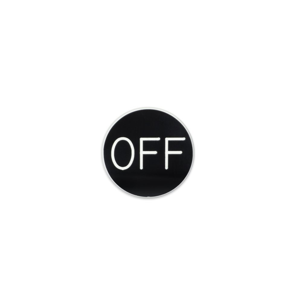 Off / Off, 1-1/4 inch (Off) Black with White Lettering Double-Sided