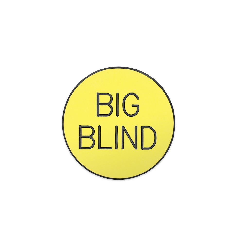 Big Blind, 2 inch Yellow with Black Lettering Double-Sided 