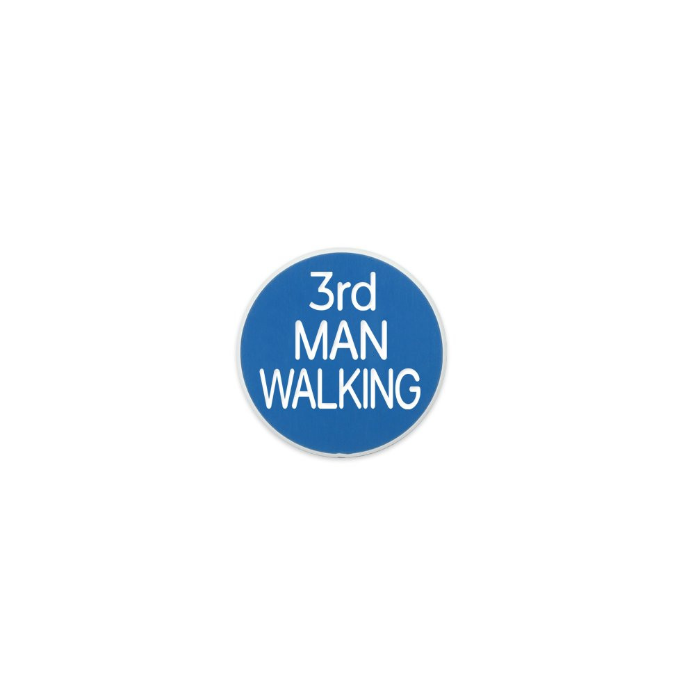 3rd Man Walking, 1-1/4 inch Blue with White Lettering Double-Sided