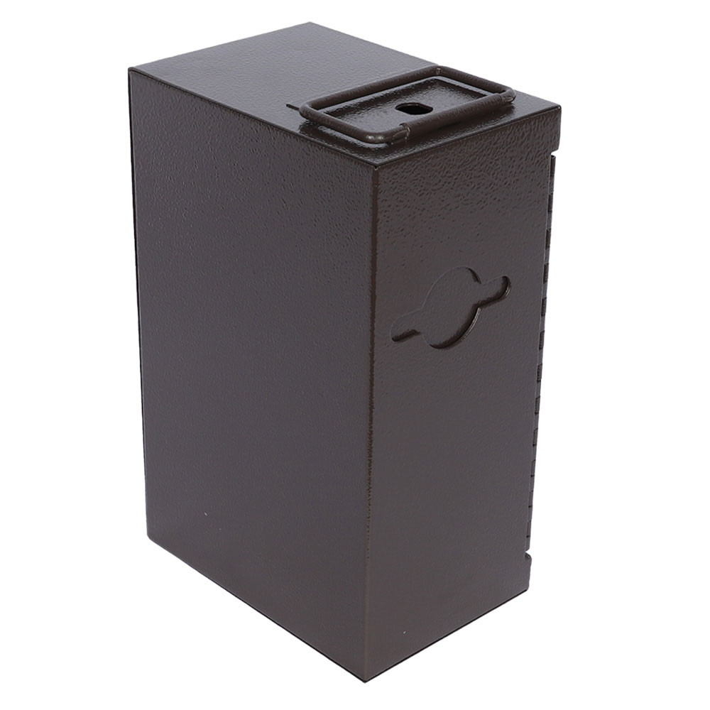 back-3 Hole Brown Slim Line Universal Drop Box - 12W x 5-7/8H x 8D