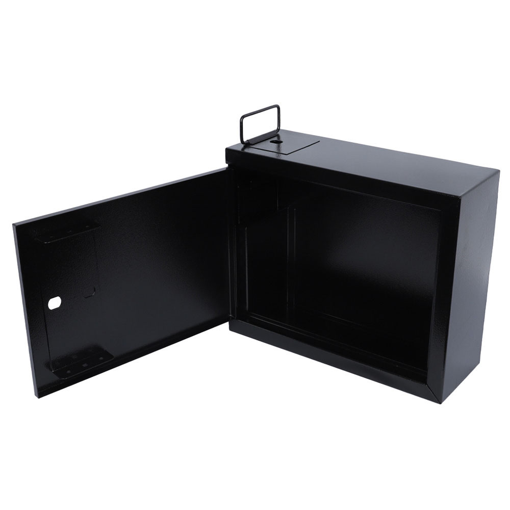 front side - open - Black Oversized Slim Line Drop Box - 12W x 5-3/4H x 15D