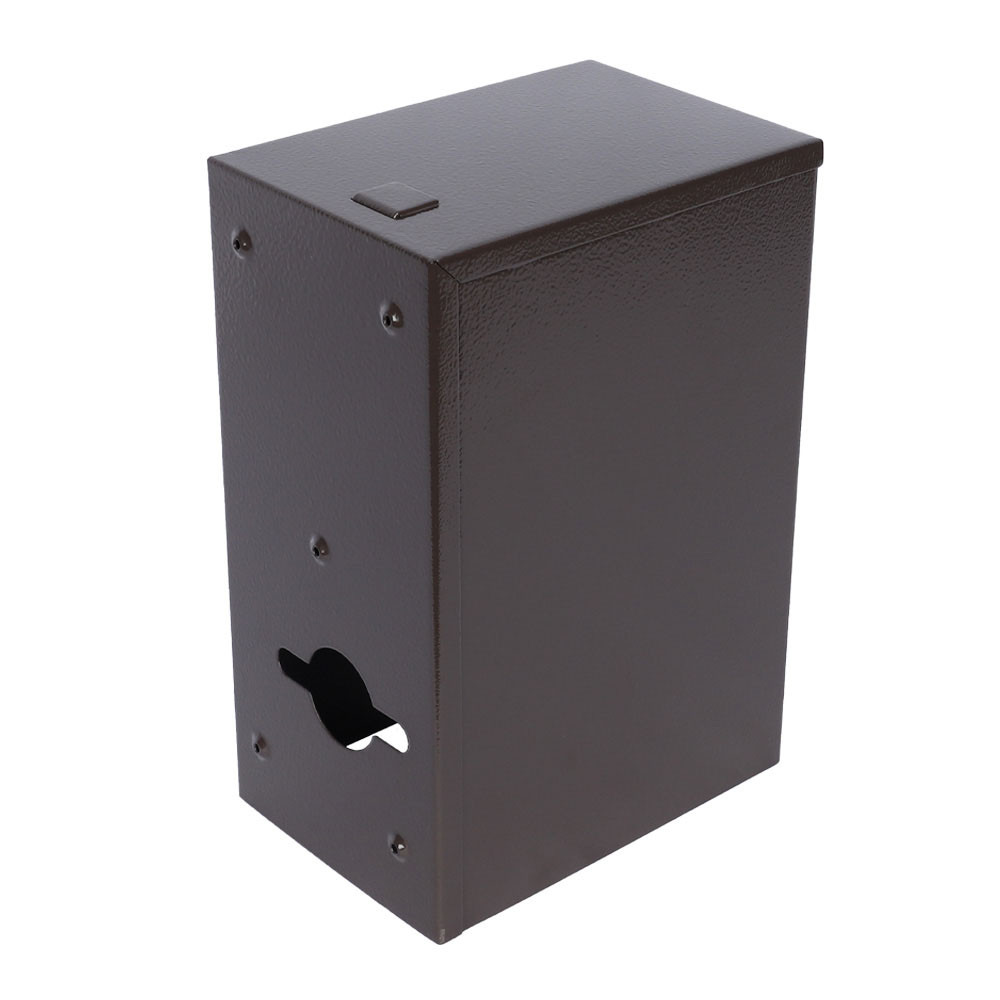 front/side view - Brown Slim Line Drop Box Shield - 12W x 5-7/8H x 8D