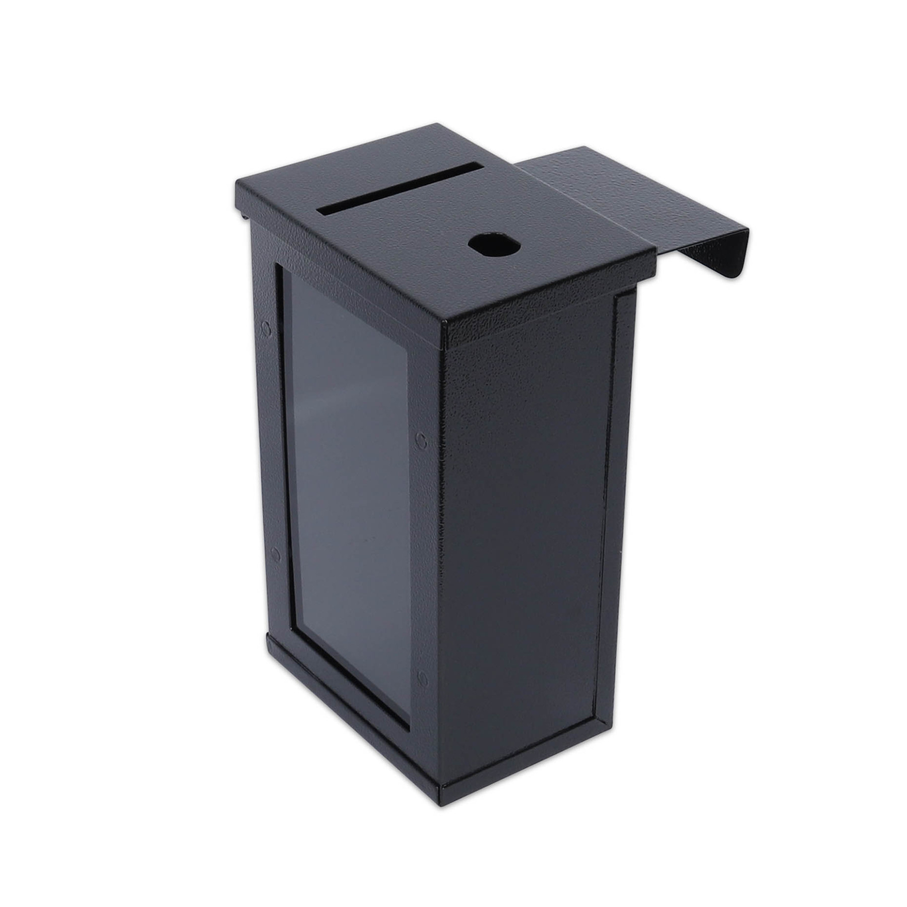side - Black Oversized Slim Line Drop Box Shield - 12W x 5-3/4H x 15D