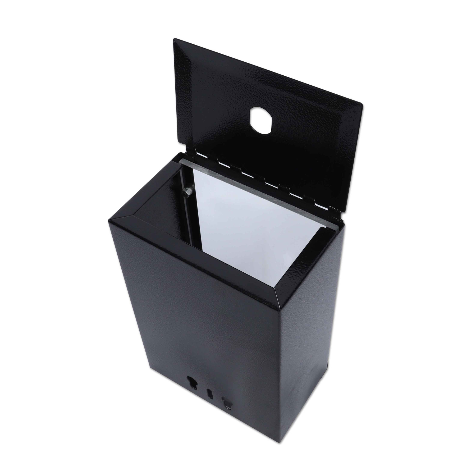 bottom opening - Tokebox Black Metal 2-Windows w/ Bracket, Bottom Opening (5-1/2W x 8H x 3-1/4D)