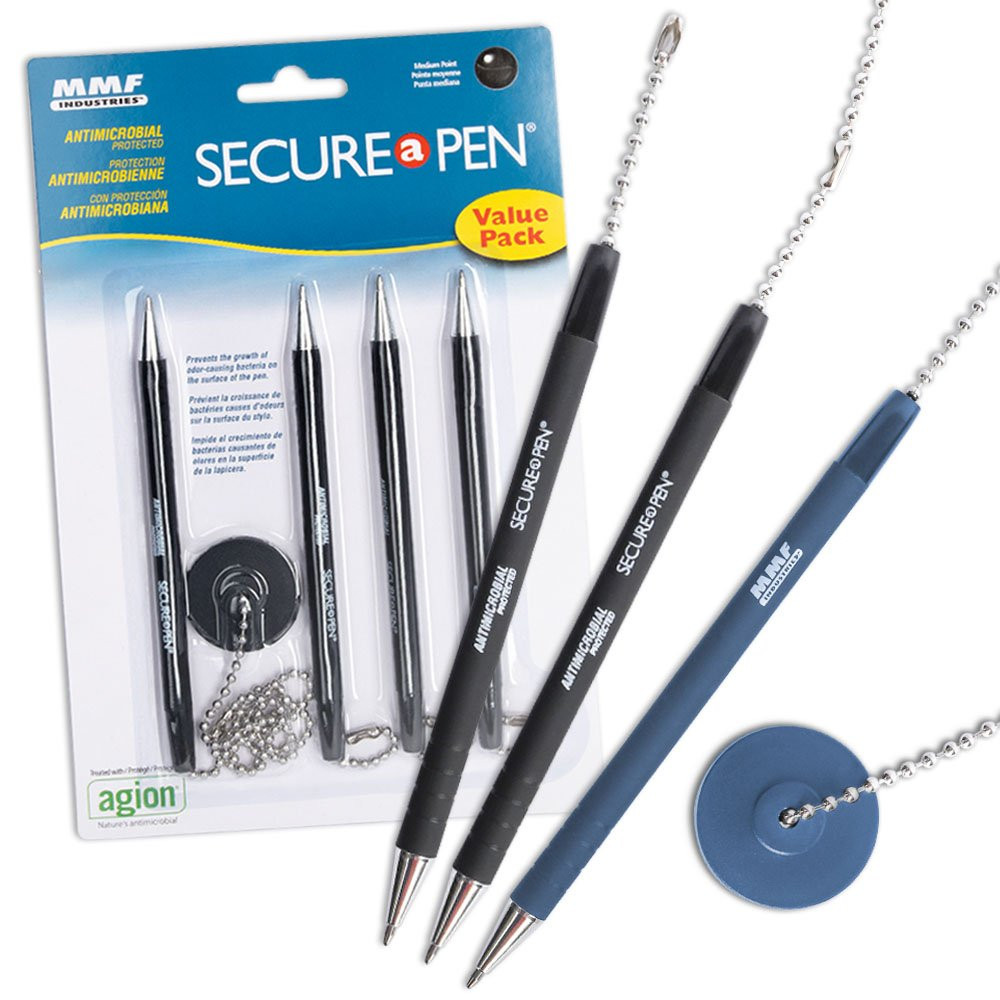 MMF Industries Secure-A-Pen Anti-Microbial Counter Pens