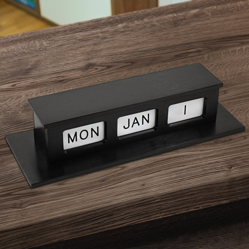 Self-Storing Perpetual Calendar with Tile Storage - In use