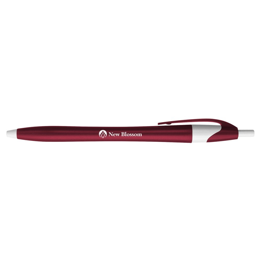 Javelin Executive Promotional Custom Pens in Burgundy with White Accent