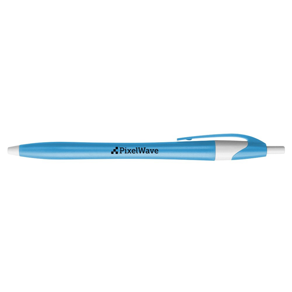 Javelin Executive Promotional Custom Pens in Light Blue with White Accent