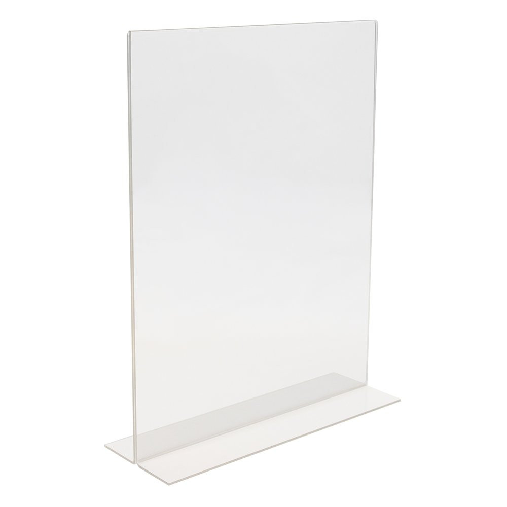 Acrylic Tabletop Sign Holder for 8.5 x 11 Signs Side angle