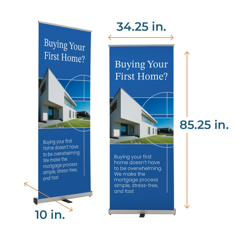 Dimensions of the 31.5 inch ideal retractor banner kit