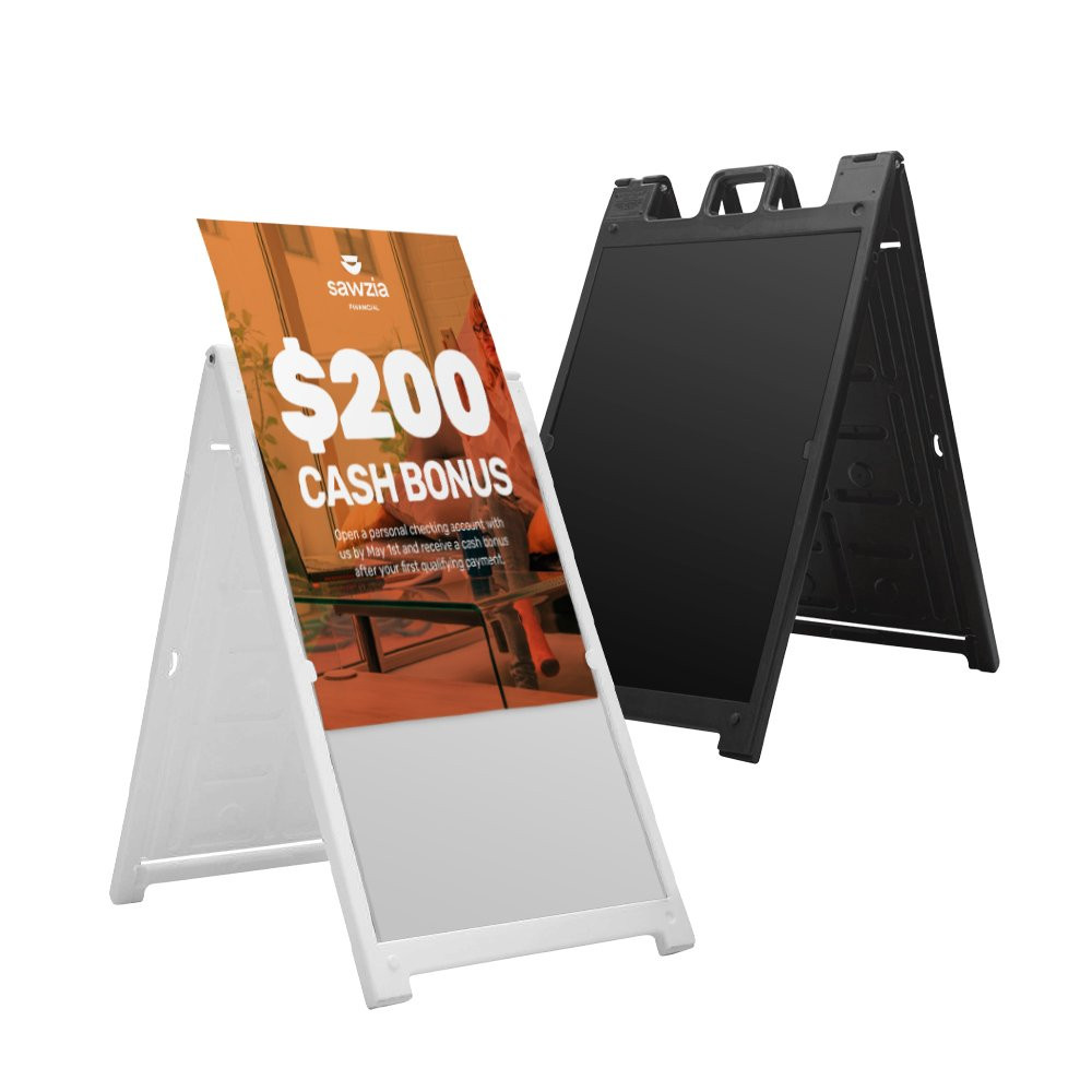 Inserts shown for the Signicade Deluxe A Frame Sign