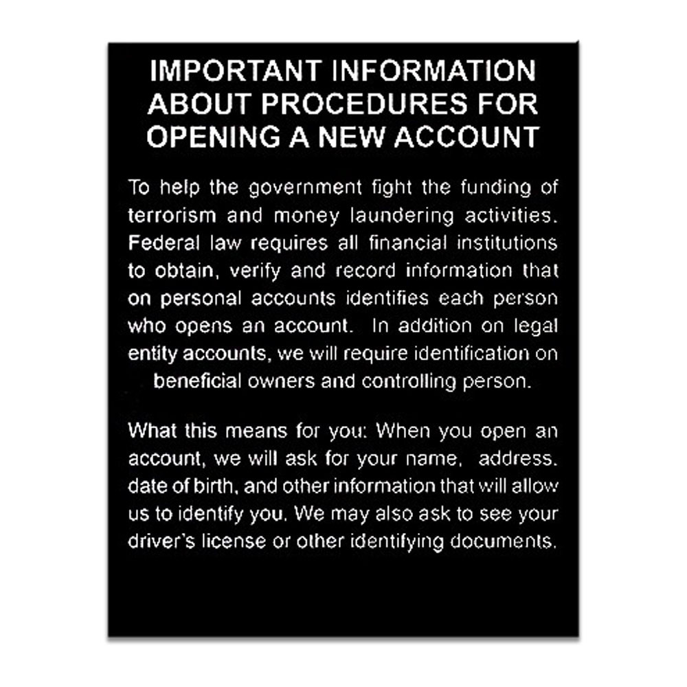 Patriot Act 2018 - 11W x 14H - Gloss Black