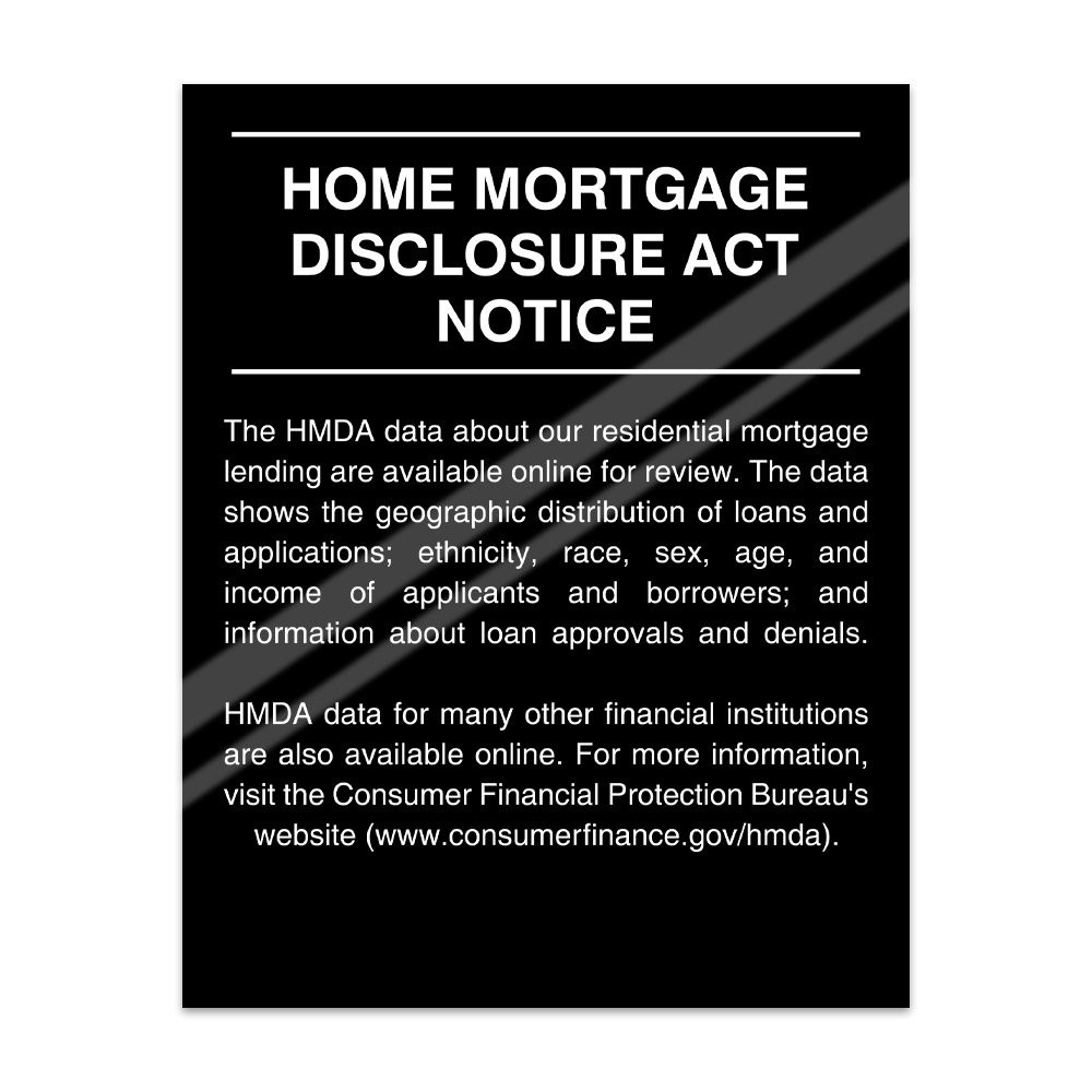Gloss Black 2018 Home Mortgage Disclosure (English) 11W x 14H