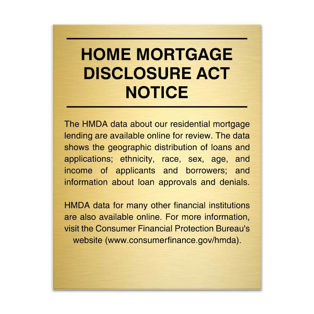 Gold 2018 Home Mortgage Disclosure (English) 11W x 14H