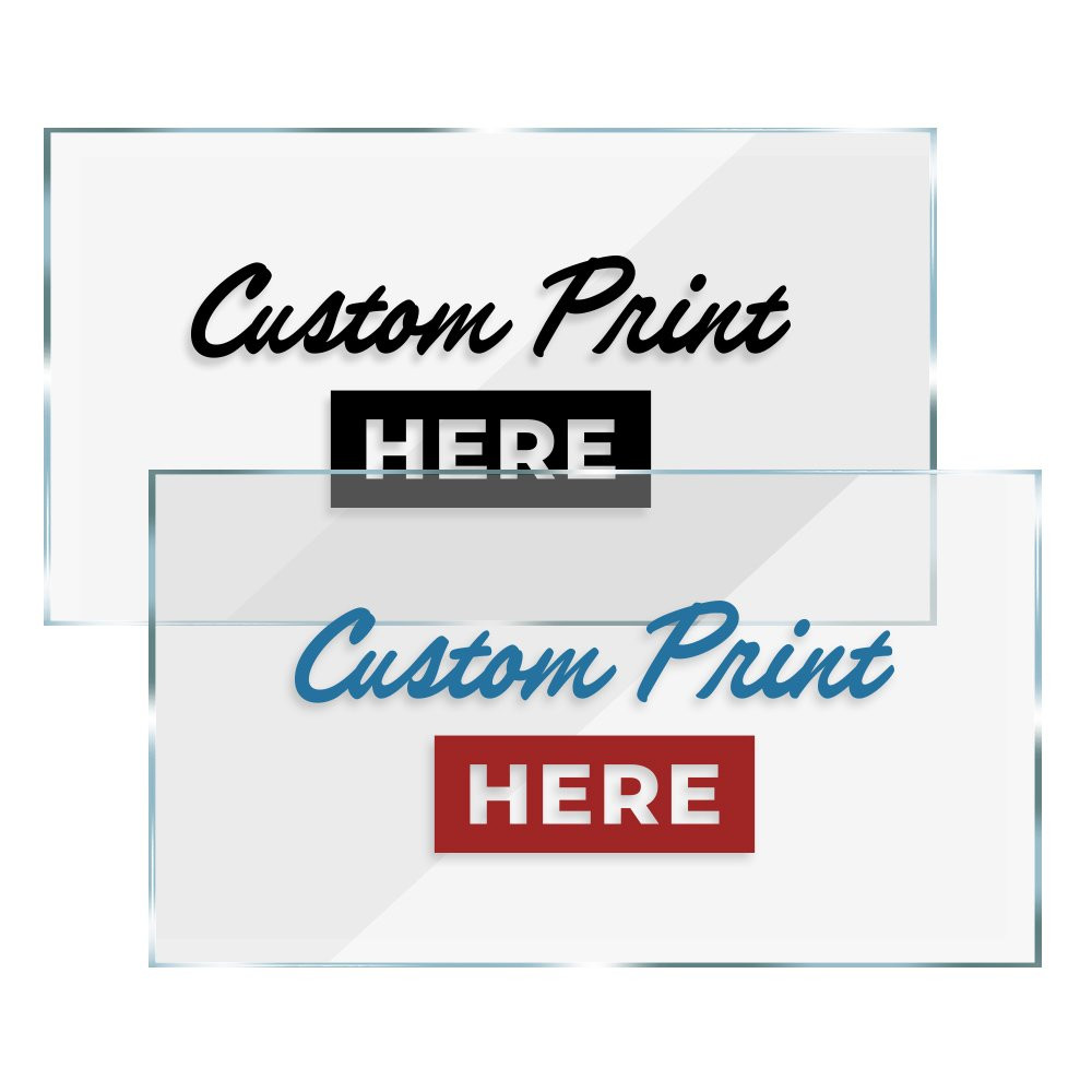 9"W x 5"H Red and Blue & Black Custom Acrylic Contemporary Style Logo Sign