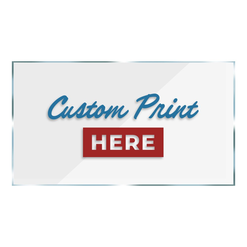 9"W x 5"H Red and Blue Custom Acrylic Contemporary Style Logo Sign