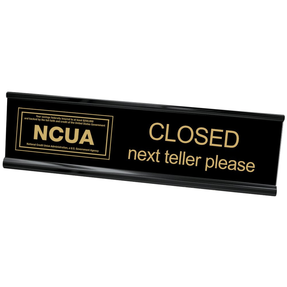 Desk Frame - Next Teller w/ NCUA Logo - 10W x 2H 
