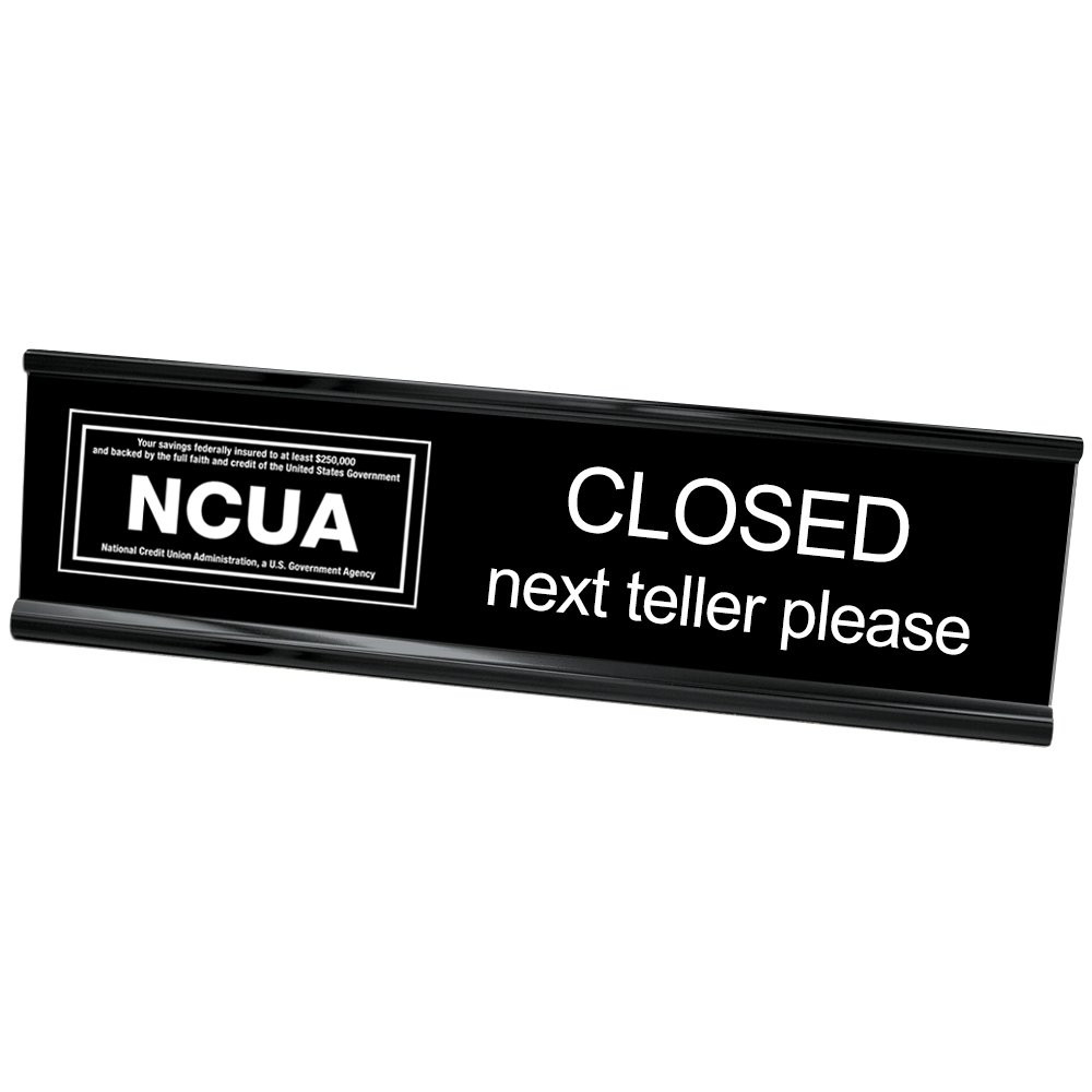 Desk Frame - Next Teller w/ NCUA Logo - 10W x 2H 