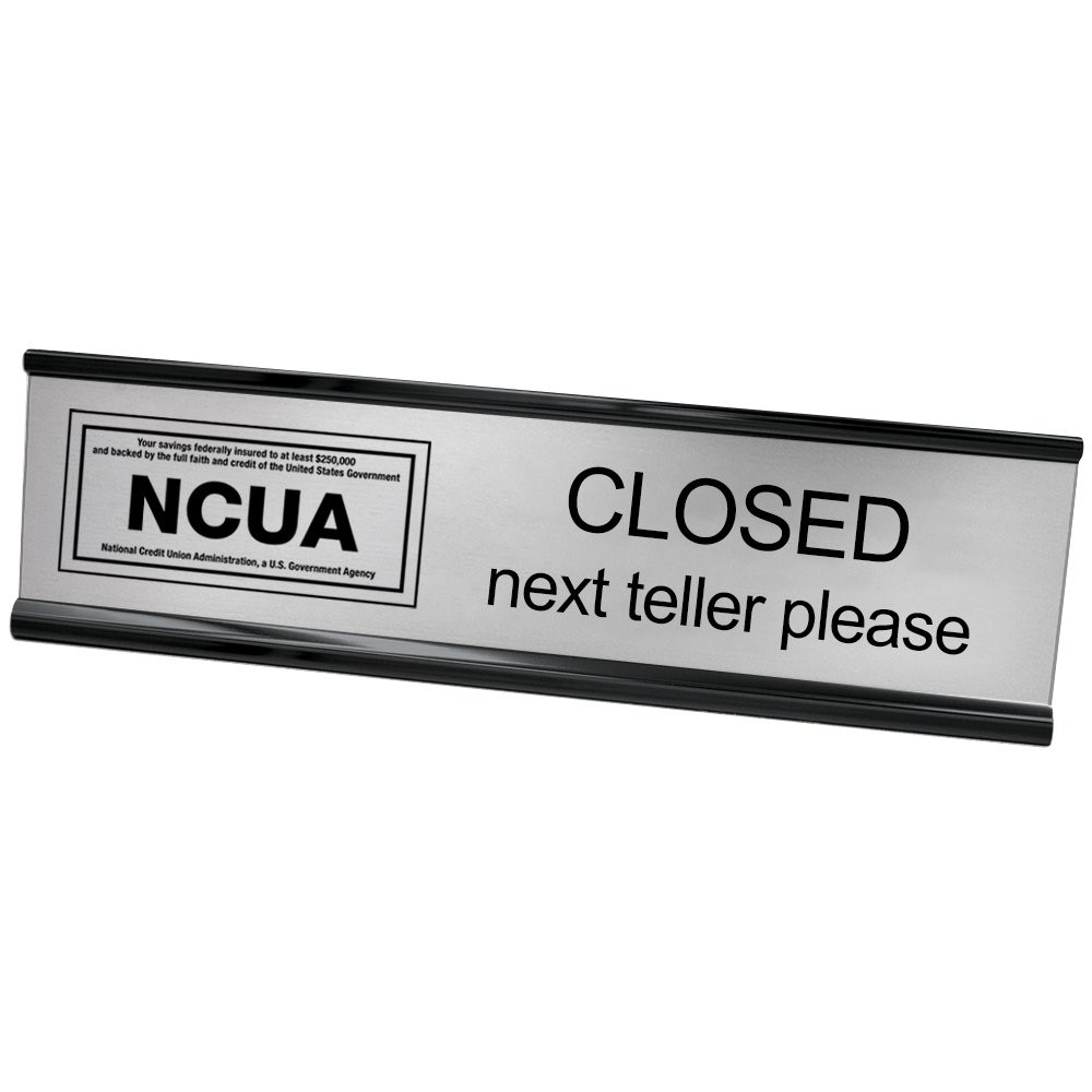 Desk Frame - Next Teller w/ NCUA Logo - 10W x 2H 