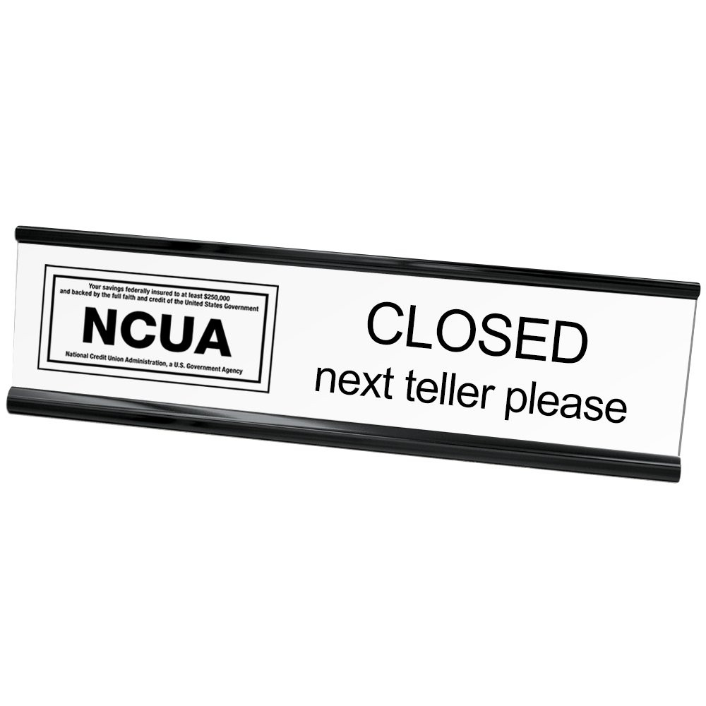 Desk Frame - Next Teller w/ NCUA Logo - 10W x 2H 