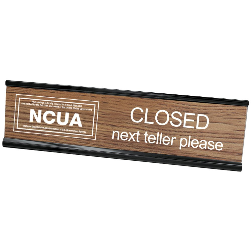 Desk Frame - Next Teller w/ NCUA Logo - 10W x 2H 