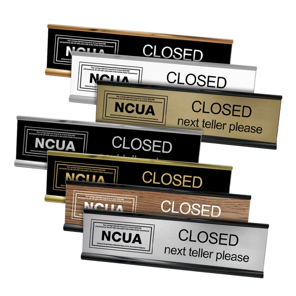 Desk Frame - Next Teller w/ NCUA Logo - 10W x 2H 
