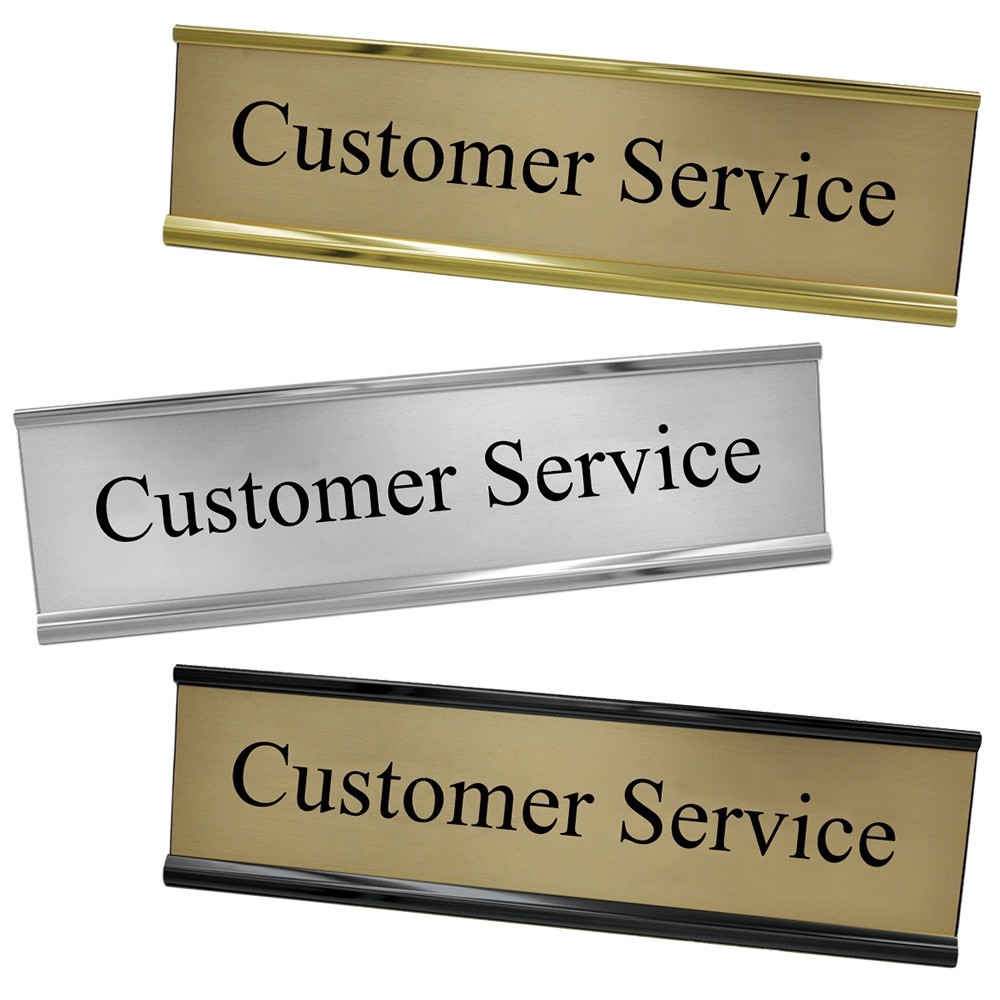 Desk Plate - Customer Service - 8W x 2H