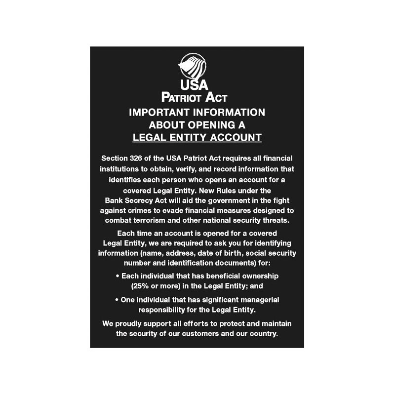 Magnetic Patriot Act- Matte Black 11x14