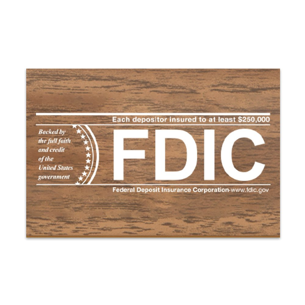  FDIC Logo Insert Only Wnut w/ White
