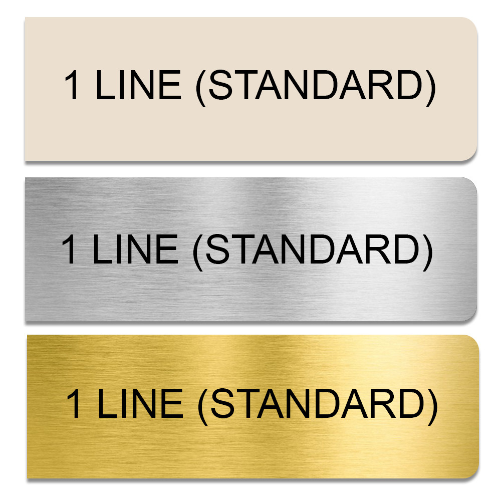 2/3 Size Magnetic Rounded Corner Nameplate Insert