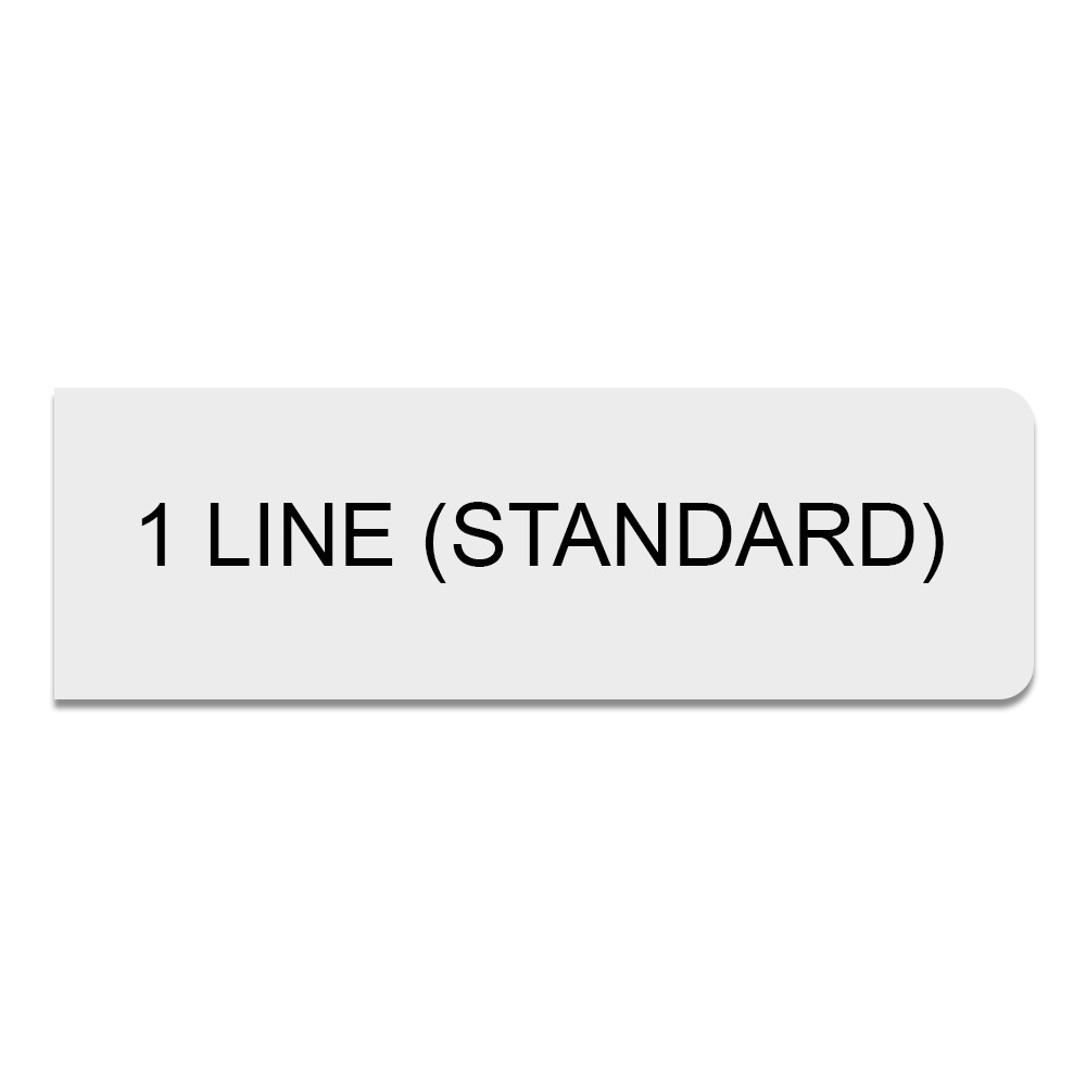 2/3 Size Rounded Magnetic Nameplate Insert - Round - White w/ Black (Default)